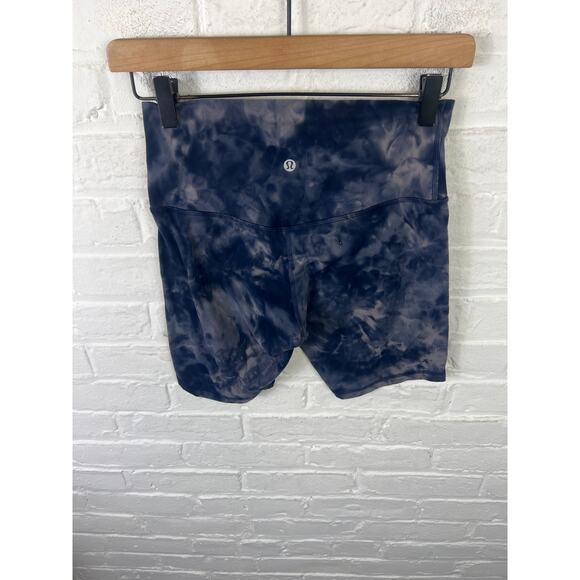 Lululemon Women's Align Shorts High-Waist Stretch Diamond Dye Blue Size 6 - Picture 2 of 4